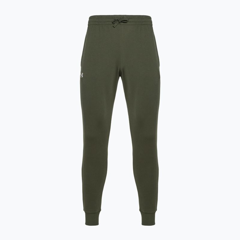 Under Armour pánské tréninkové kalhoty Rival Fleece Joggers marine od green/white 4