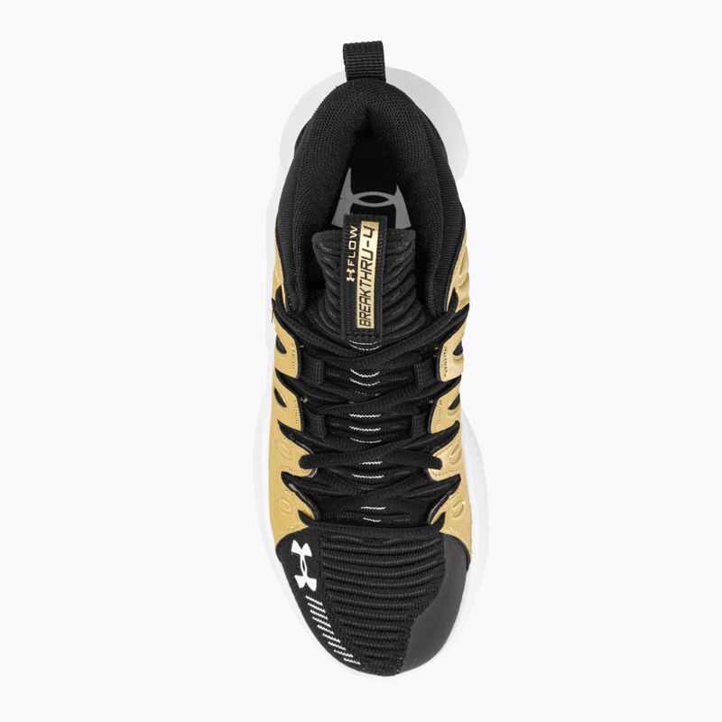 Dámské basketbalové boty Under Armour W Flow Breakthru 4 black/metallic gold/white 6