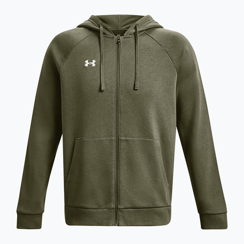 Pánská mikina Under Armour Rival Fleece FZ Hoodie navy dd green/white 5