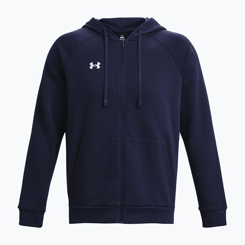Pánská mikina   Under Armour Rival Fleece FZ midnight navy/white 5