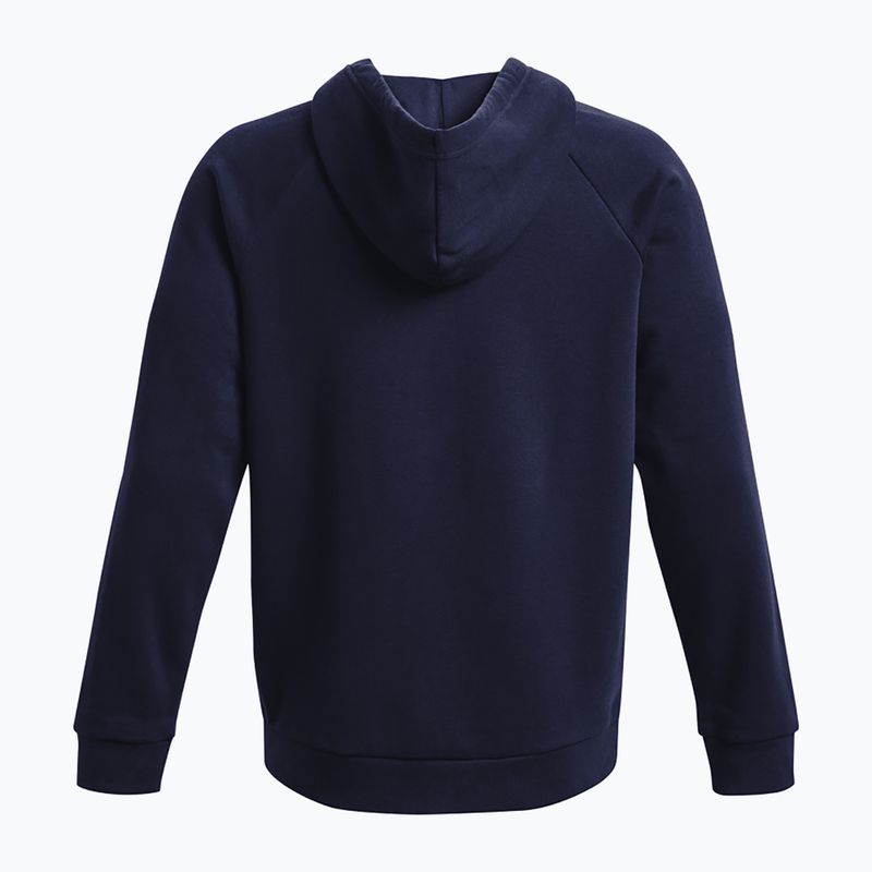 Pánská mikina   Under Armour Rival Fleece FZ midnight navy/white 6