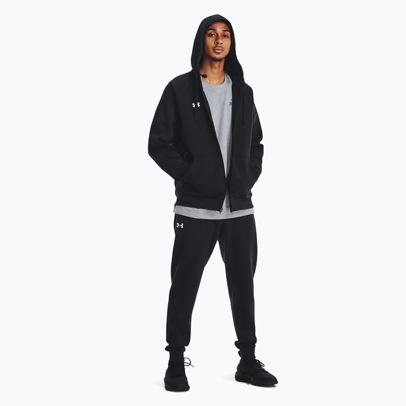 Pánská mikina Under Armour Rival Fleece FZ Hoodie black/white 2