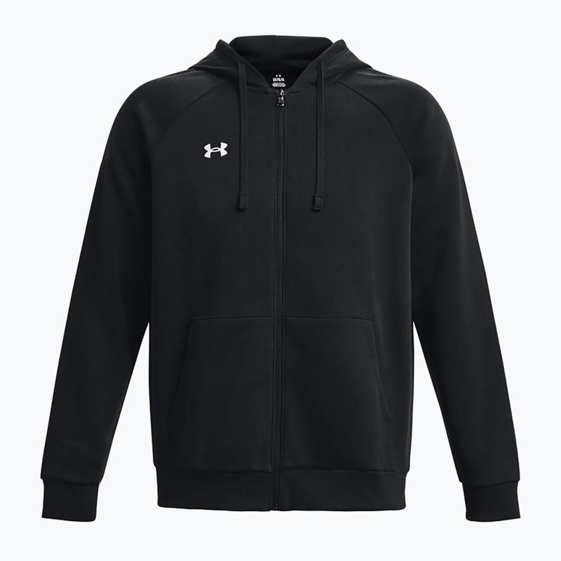 Pánská mikina Under Armour Rival Fleece FZ Hoodie black/white 6