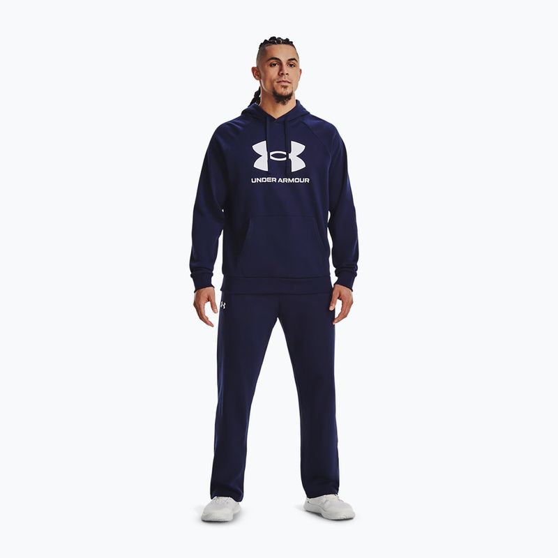 Pánská mikina Under Armour Rival Fleece Logo HD midnight navy/white 2