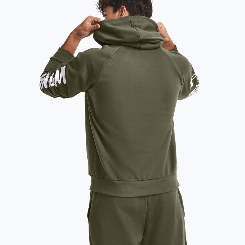 Under Armour pánská mikina Rival Fleece Graphic HD marine od green/white 3