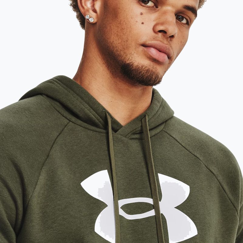 Under Armour pánská mikina Rival Fleece Logo HD marine od green/white 3