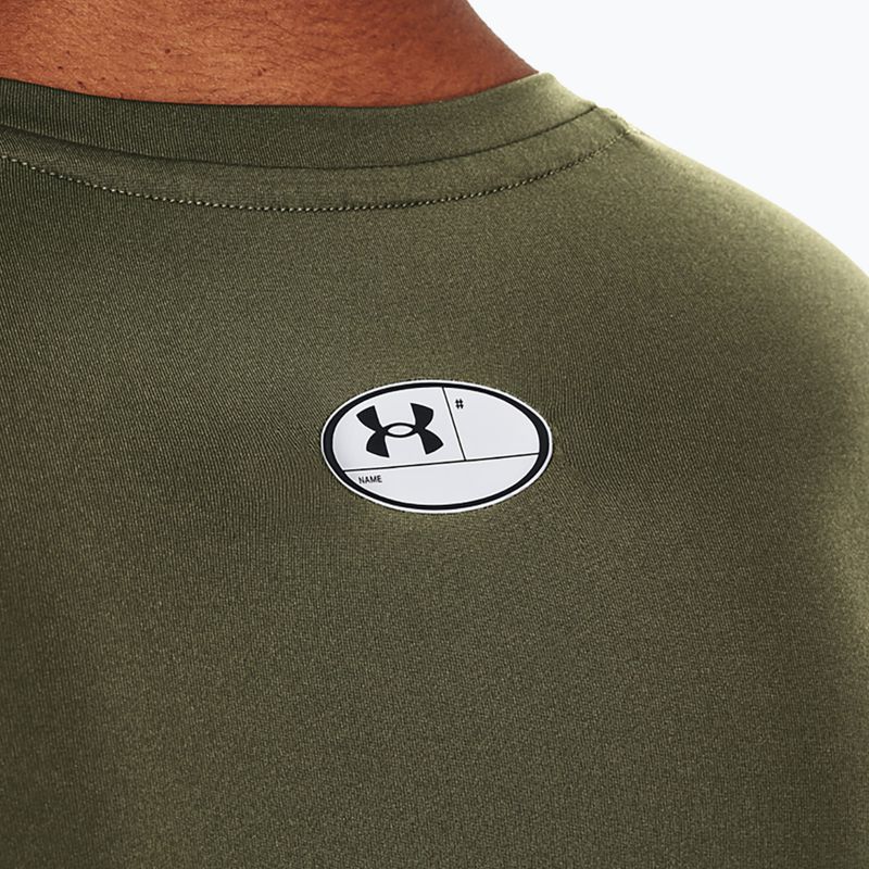 Under Armour pánské tréninkové tričko s dlouhým rukávem Ua HG Armour Comp LS marine od green/white 3