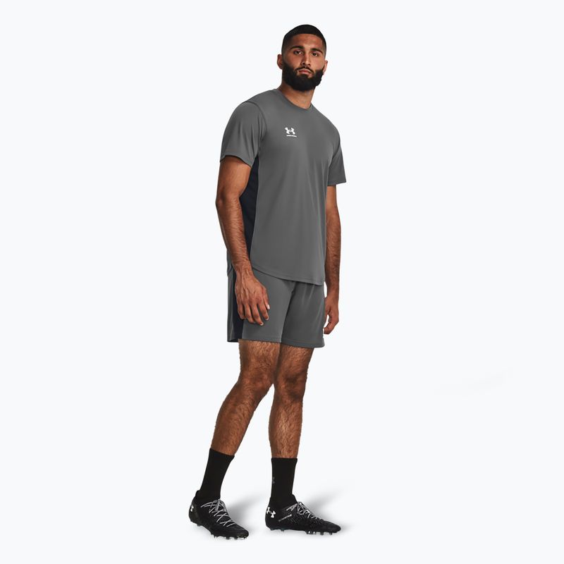 Pánské fotbalové šortky Under Armour Challenger castlerock / white 2
