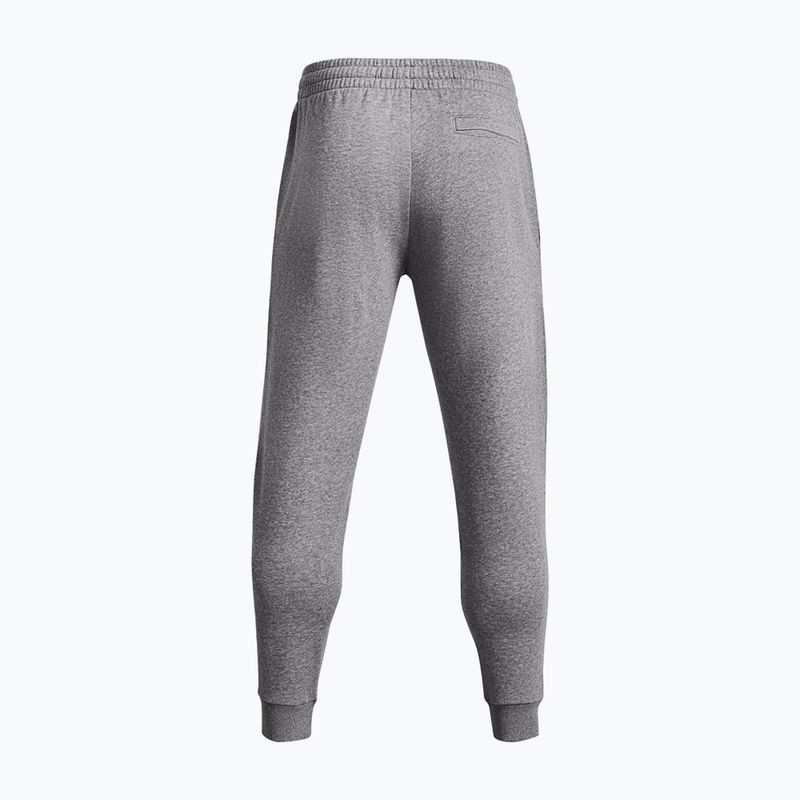 Under Armour pánské tréninkové kalhoty Rival Fleece Joggers castlerock light heather/white 4