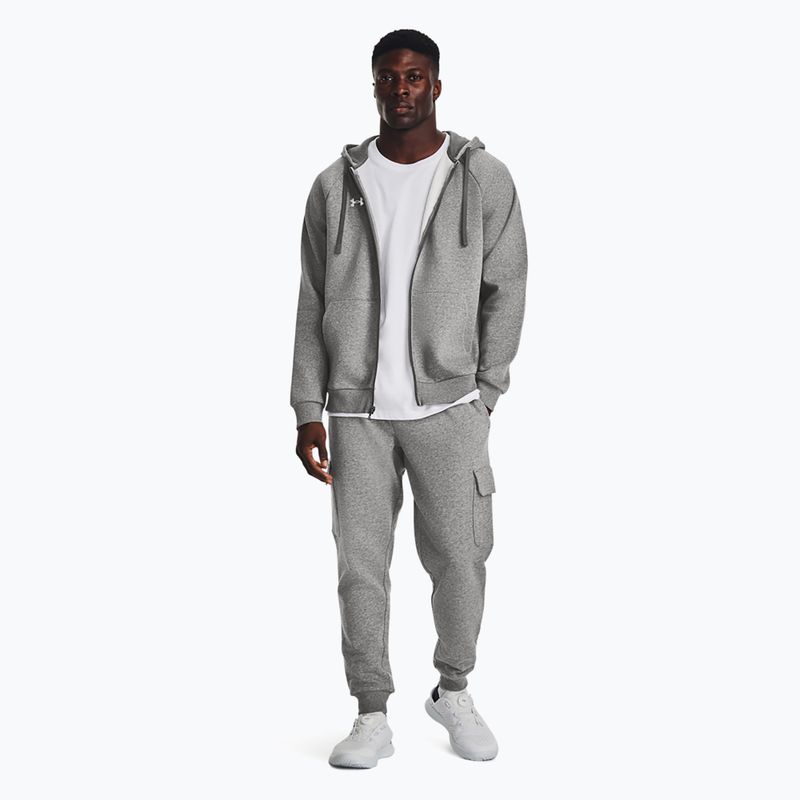 Pánská mikina Under Armour Rival Fleece FZ Hoodie castlerock light heather/white 2