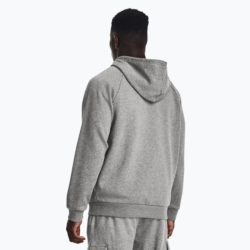 Pánská mikina Under Armour Rival Fleece FZ Hoodie castlerock light heather/white 3