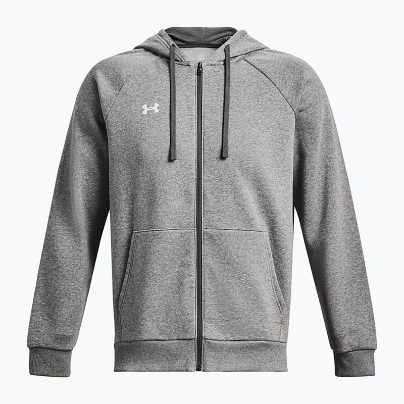 Pánská mikina Under Armour Rival Fleece FZ Hoodie castlerock light heather/white 5