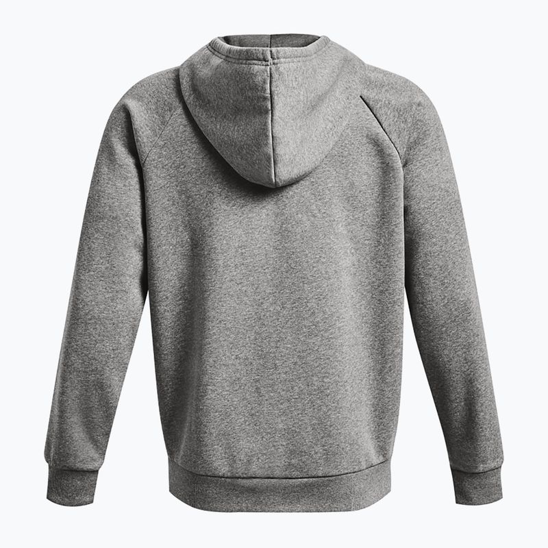 Pánská mikina Under Armour Rival Fleece FZ Hoodie castlerock light heather/white 6