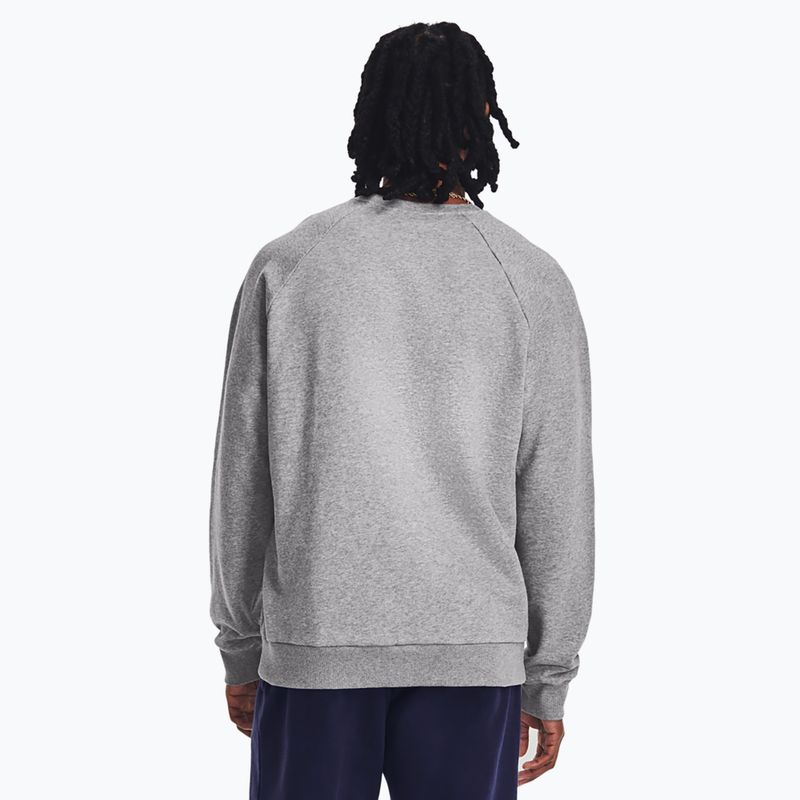 Pánská mikina Under Armour Rival Fleece Crew castlerock light heather/white 3