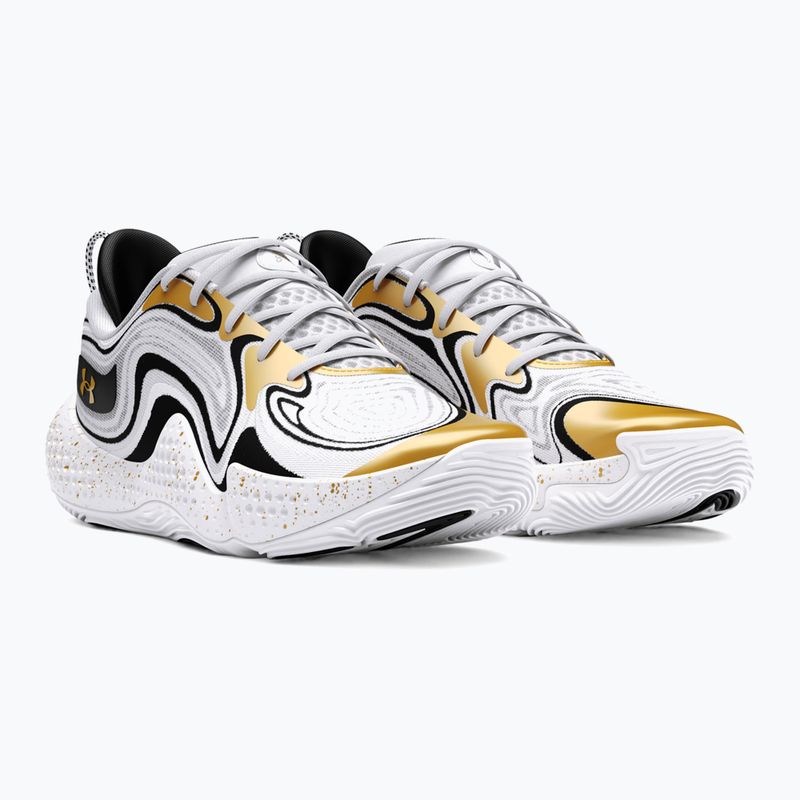 Basketbalové boty Under Armour Spawn 6 white/black/metallic gold 8