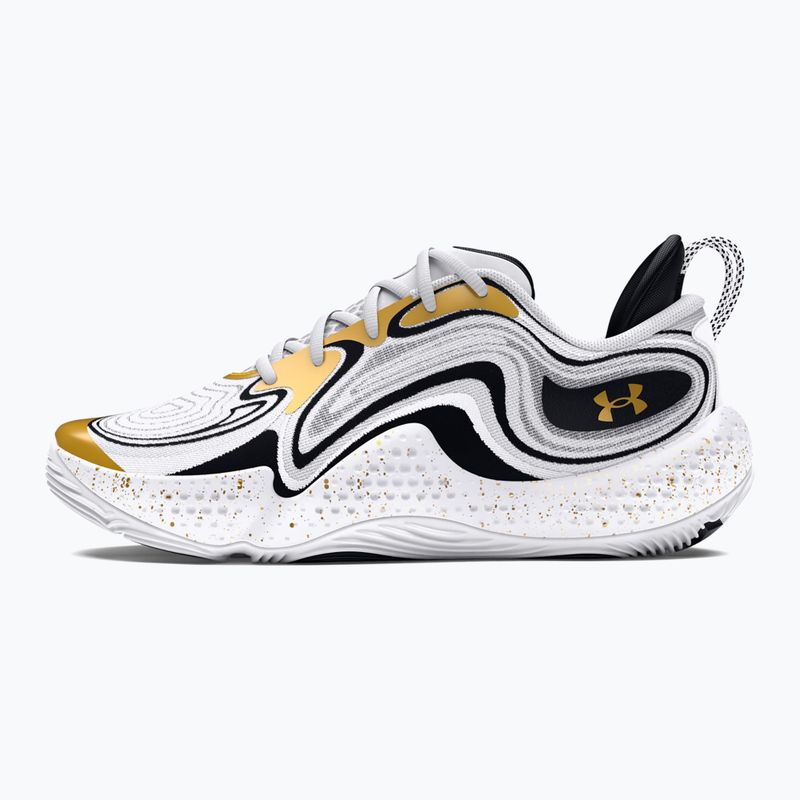 Basketbalové boty Under Armour Spawn 6 white/black/metallic gold 10