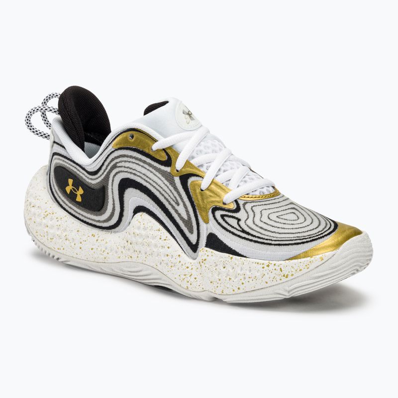 Basketbalové boty Under Armour Spawn 6 white/black/metallic gold