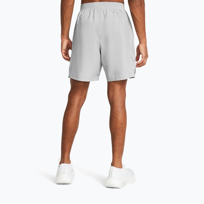Pánské běžecké šortky Under Armour Launch 7" mod gray / mod gray / white 3