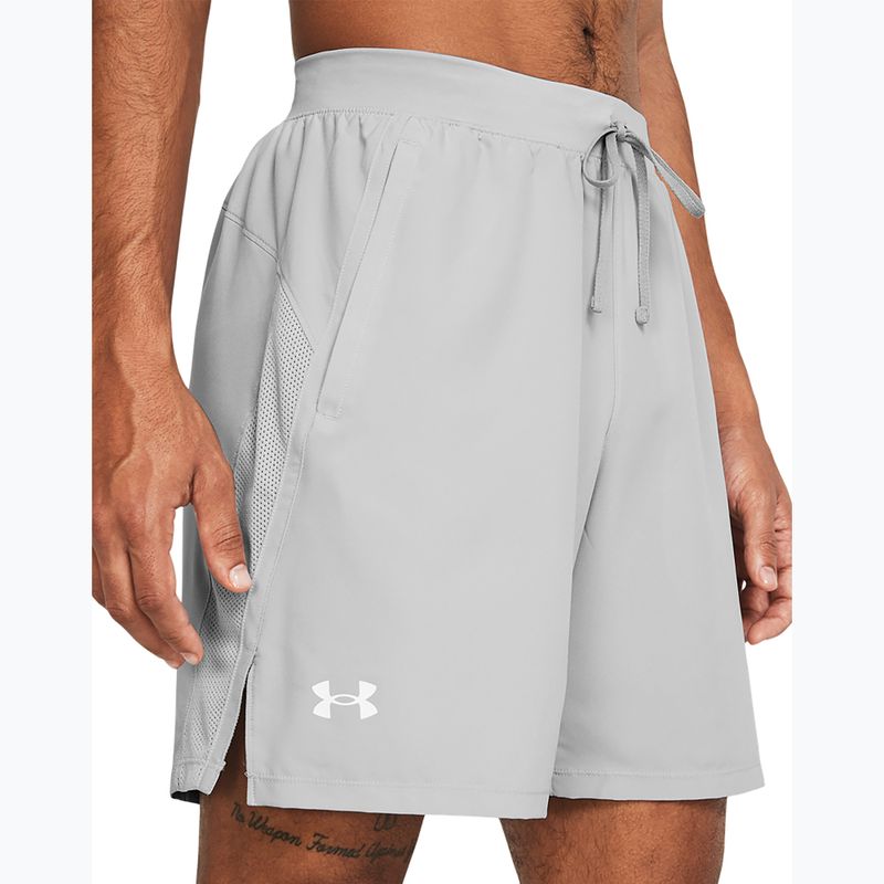 Pánské běžecké šortky Under Armour Launch 7" mod gray / mod gray / white 4