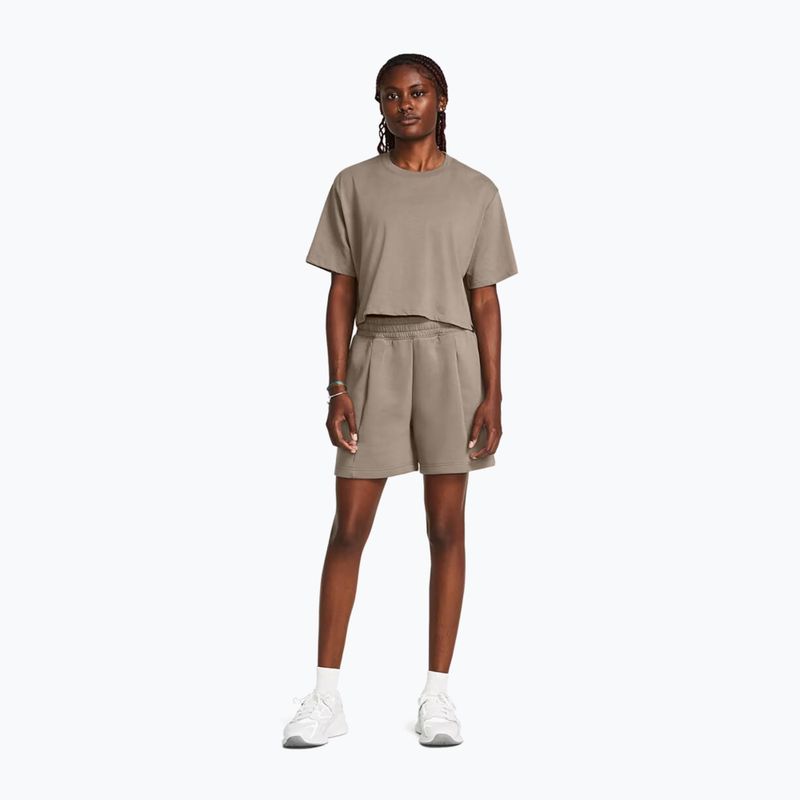 Dámské tričko  Under Armour Campus Boxy Crop taupe dusk/black 2