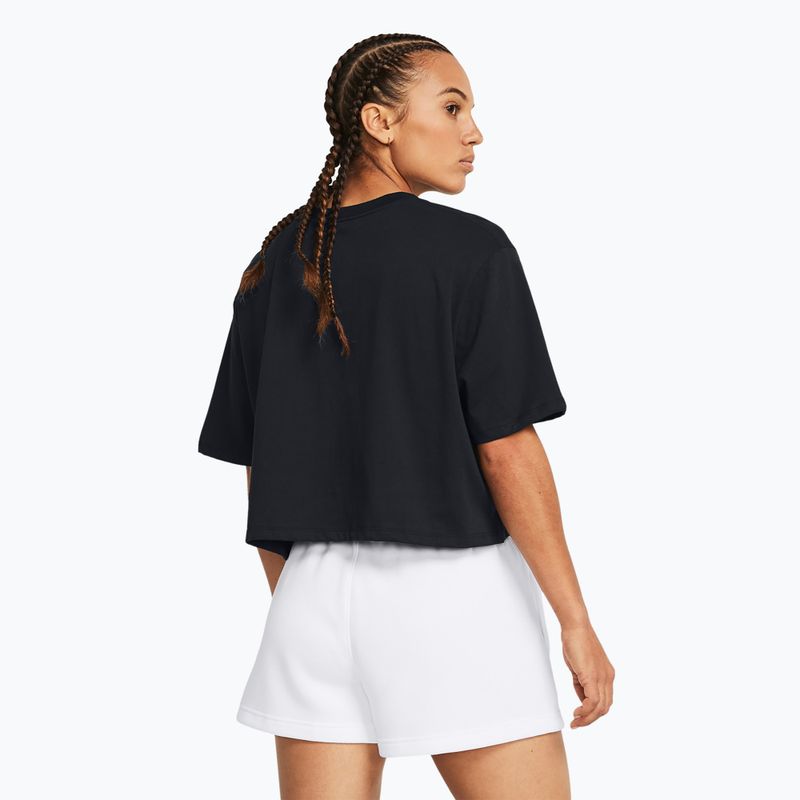 Dámské tričko  Under Armour Campus Boxy Crop black/white 2
