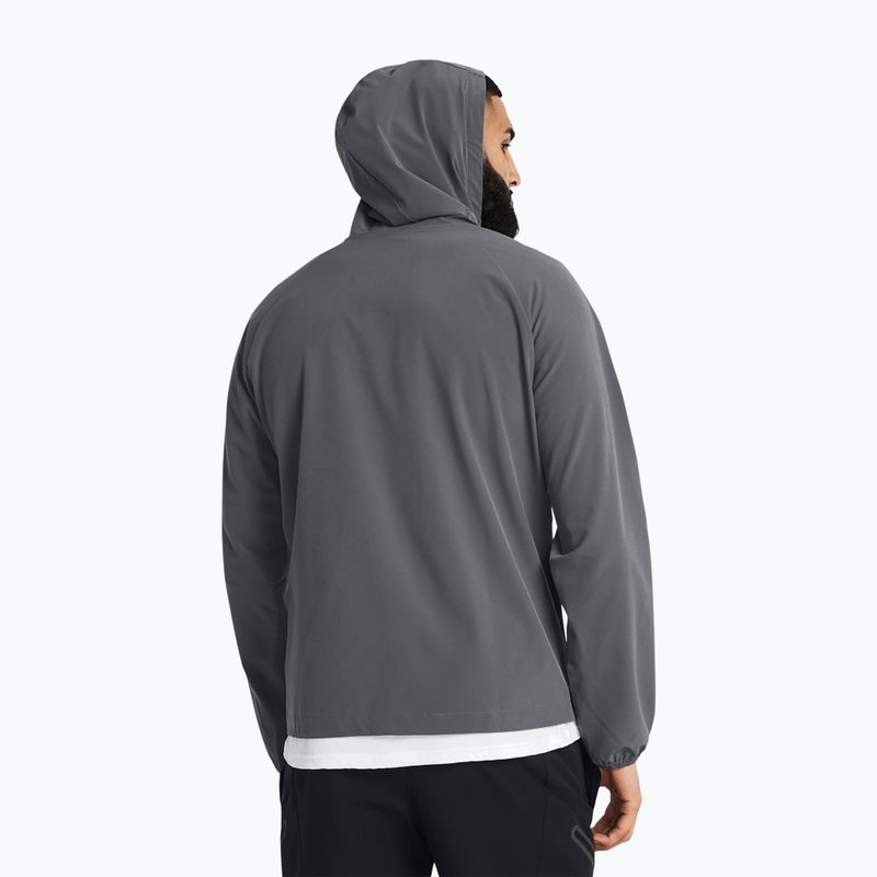 Pánská bunda  Under Armour Stretch Woven Windbreaker pitch gray/black 2