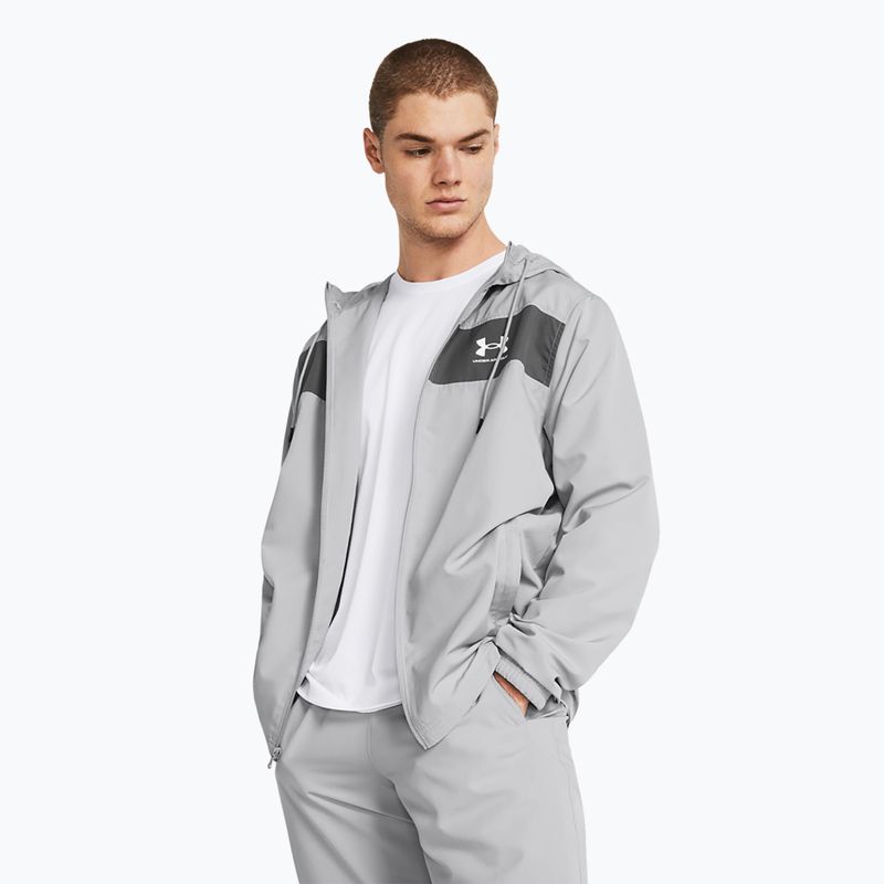 Pánská větrovka  Under Armour Sportstyle Windbreaker mod gray/castlerock/white