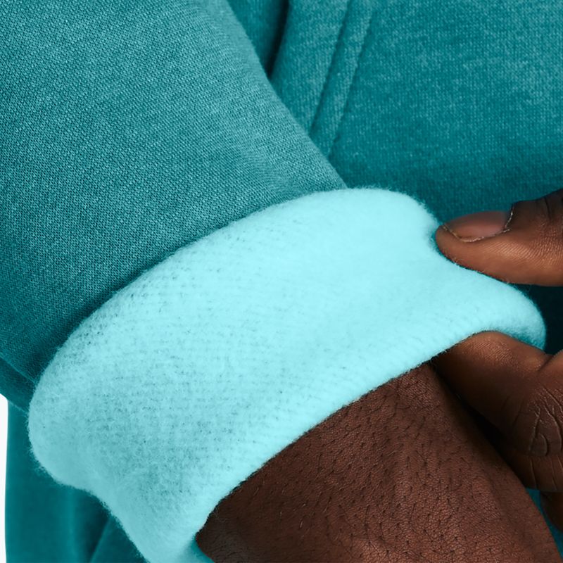 Pánská mikina Under Armour Essential Fleece Hoodie circuit teal light heather/circuit teal 4