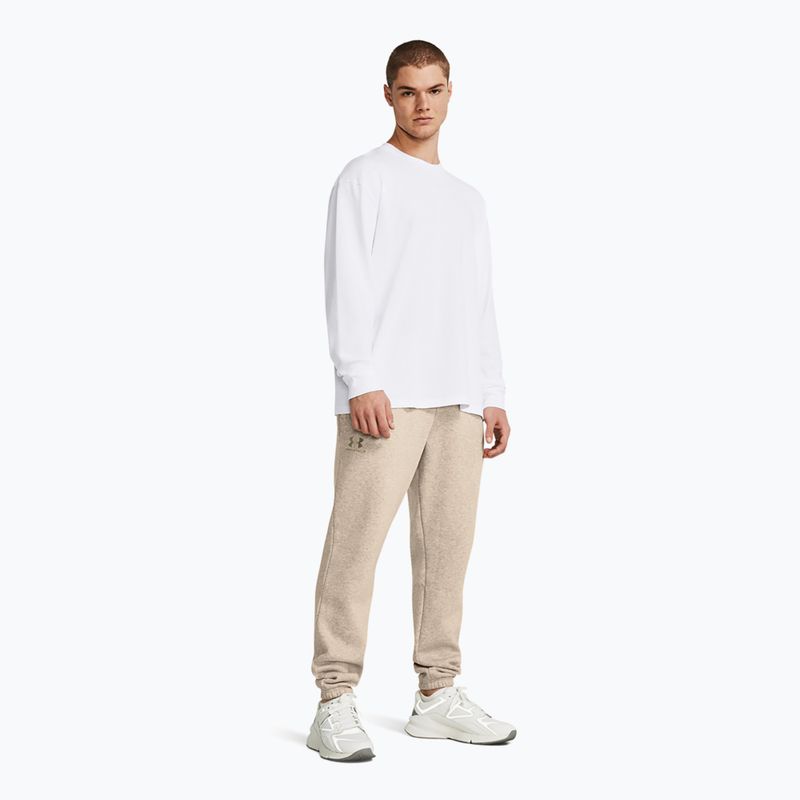 Pánské sportovní kalhoty  Under Armour Essential Fleece Joggers timberwolf taupe light hthr/timberwolf taupe 2