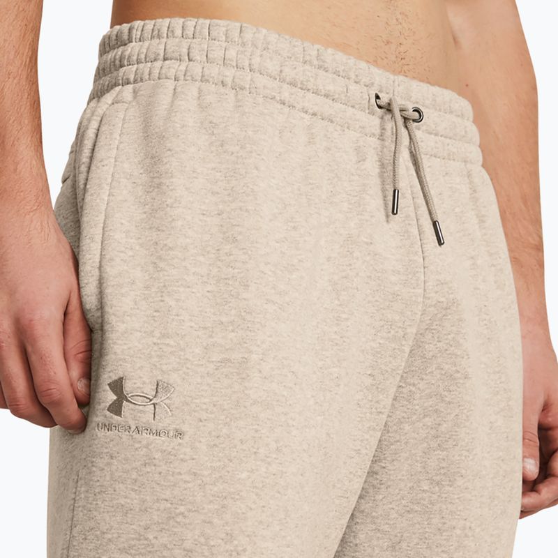 Pánské sportovní kalhoty  Under Armour Essential Fleece Joggers timberwolf taupe light hthr/timberwolf taupe 4