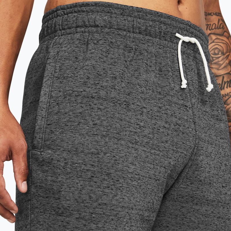 Pánské sportovní kraťasy  Under Armour Rival Terry castlerock light heather/onyx white 4