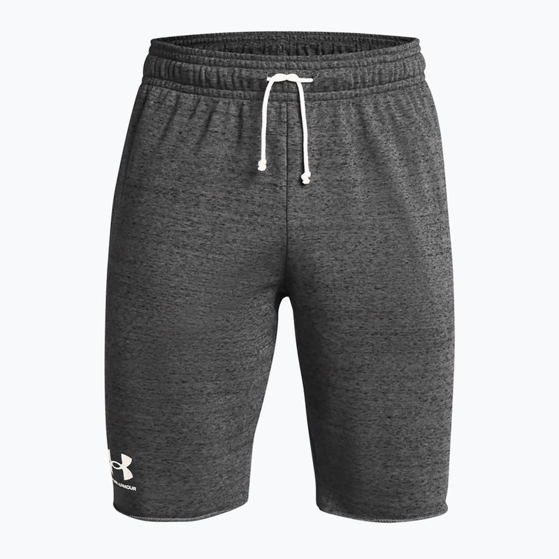Pánské sportovní kraťasy  Under Armour Rival Terry castlerock light heather/onyx white 5