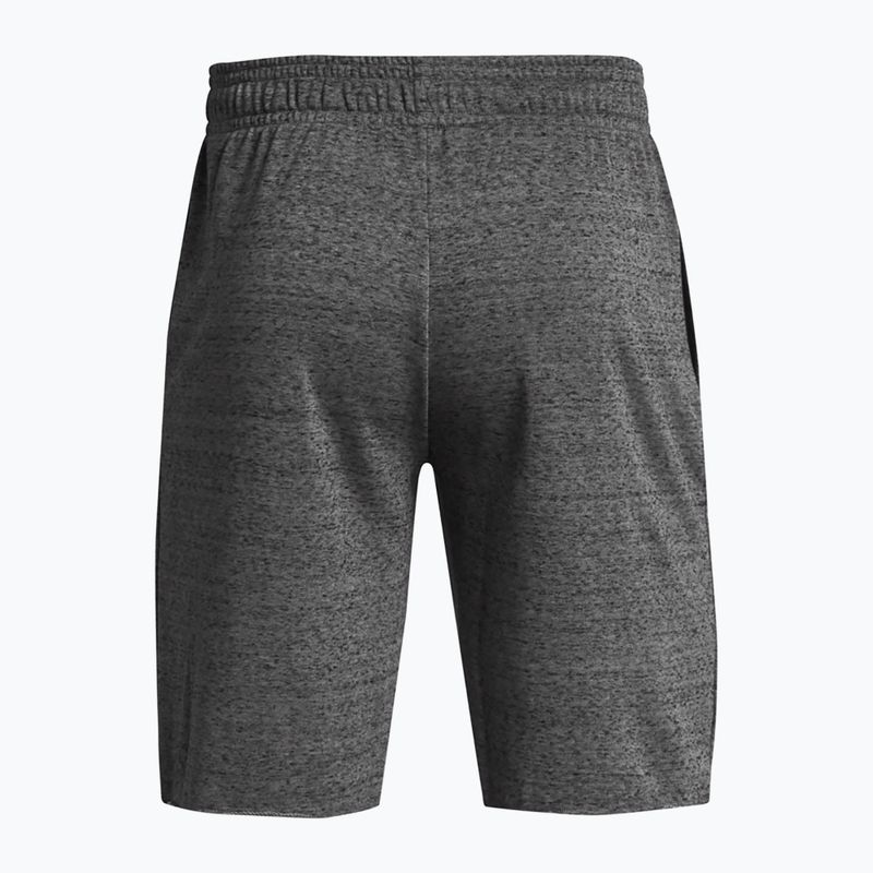 Pánské sportovní kraťasy  Under Armour Rival Terry castlerock light heather/onyx white 6