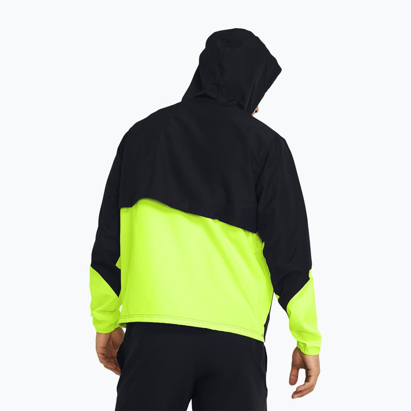 Pánská bunda  Under Armour Legacy Windbreaker black/high-vis yellow/black 2