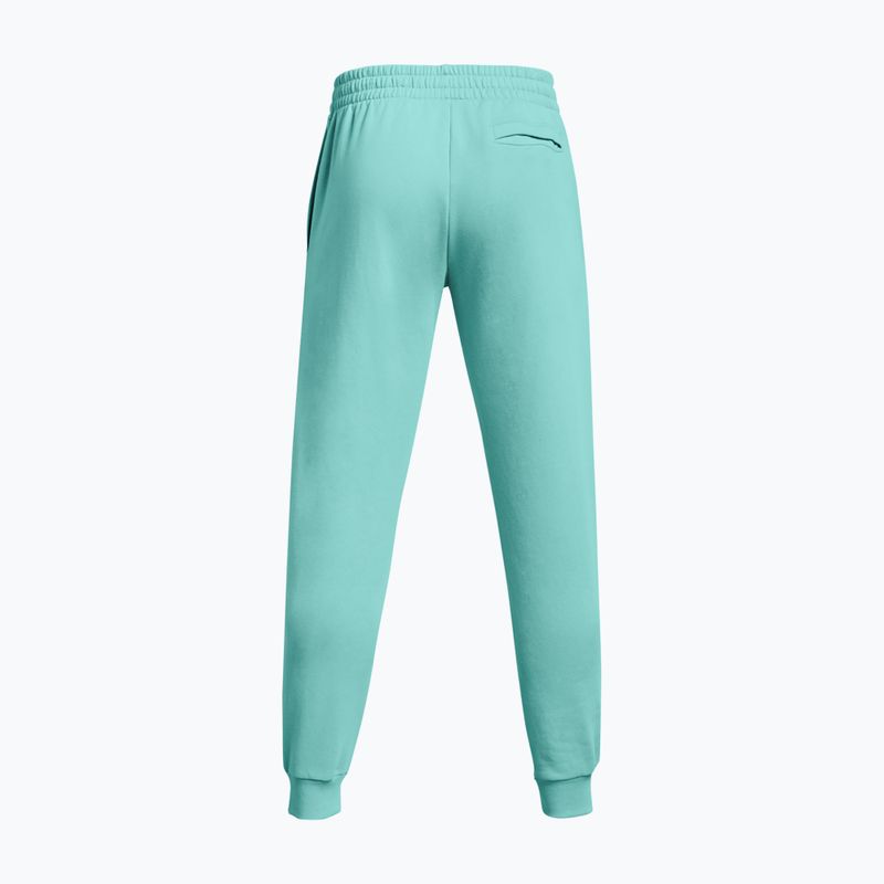 Pánské kalhoty  Under Armour Rival Fleece Joggers radial turquoise/white 7