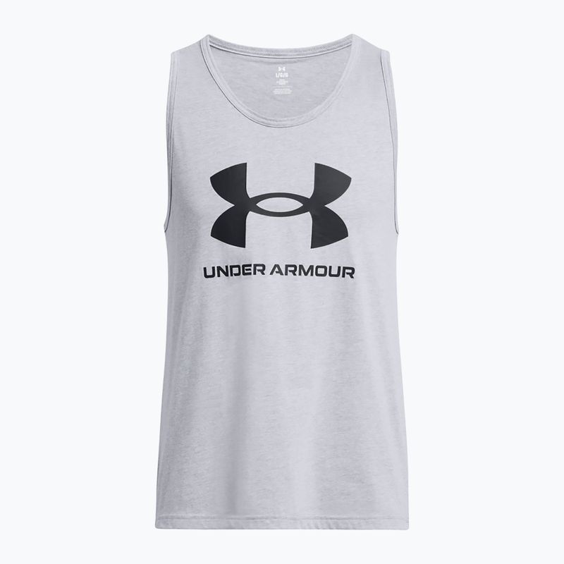 Pánské tílko Under Armour Sportstyle Logo steel light heather/black 3