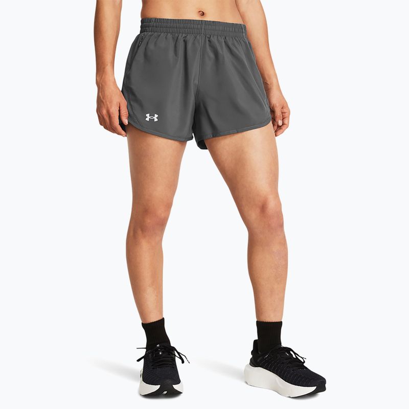 Dámské běžecké šortky Under Armour Fly By 3" castlerock/castlerock/reflective