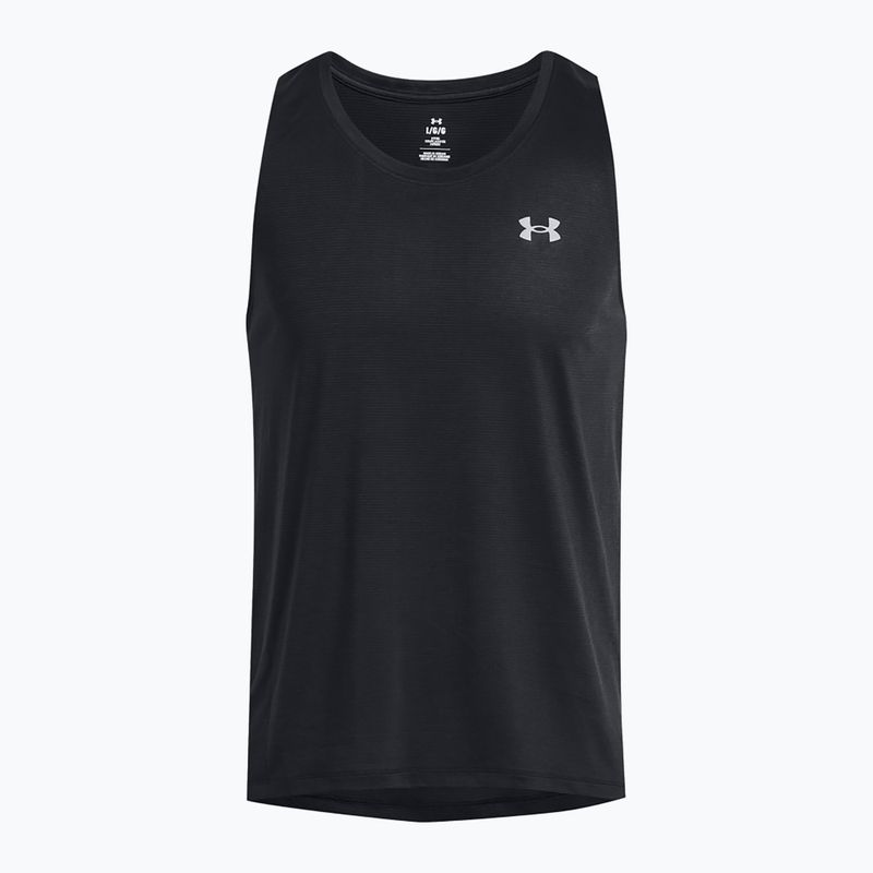 Pánské běžecké tílko tank top Under Armour Launch Singlet black/reflective 4