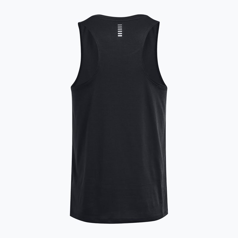 Pánské běžecké tílko tank top Under Armour Launch Singlet black/reflective 5