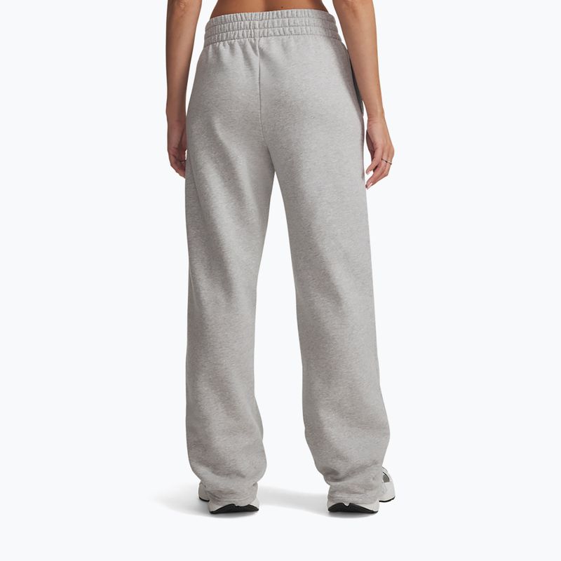 Dámské kalhoty Under Armour Rival Fleece Straight Mod gray light heather/white 3