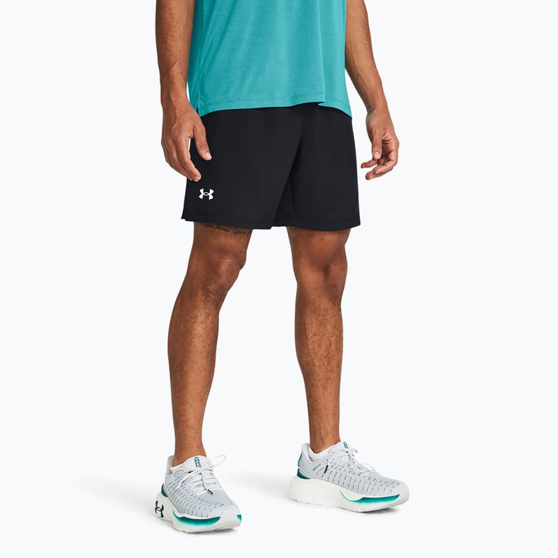 Pánské běžecké šortky Under Armour Launch 7" Nepodšité black / black / reflective