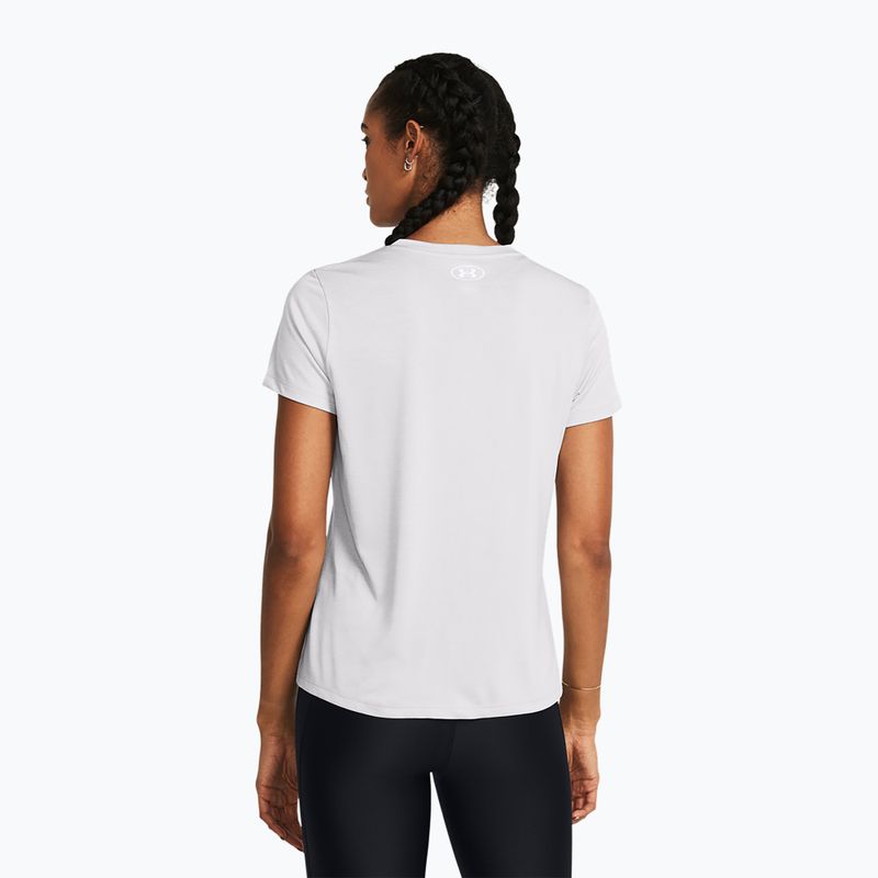 Dámské tréninkové tričko Under Armour Tech V-Twist halo gray/white 2