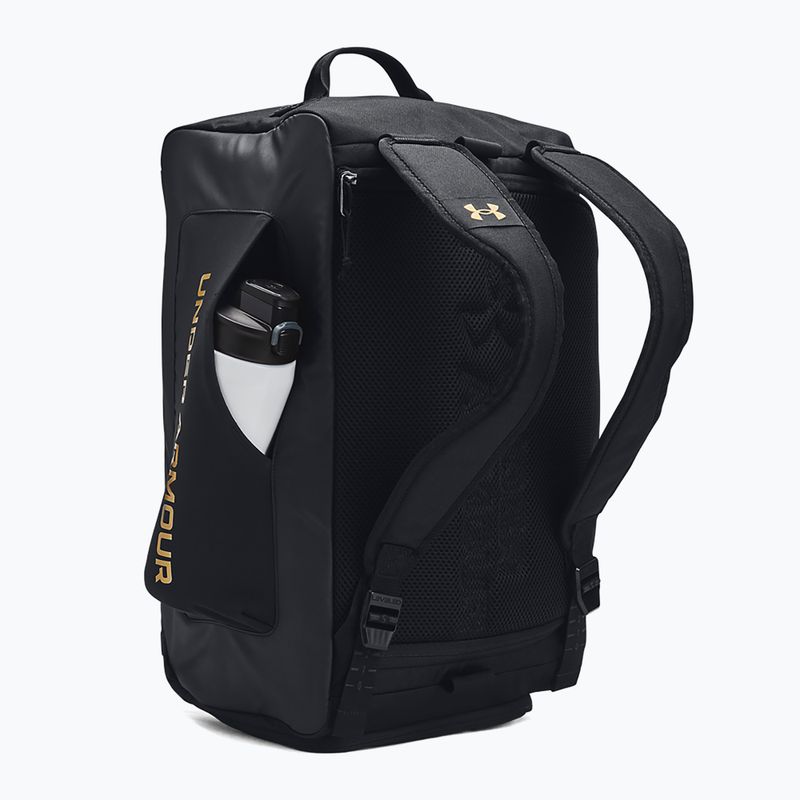 Sportovní taška Under Armour Contain Duo 40 l black/metallic gold 3