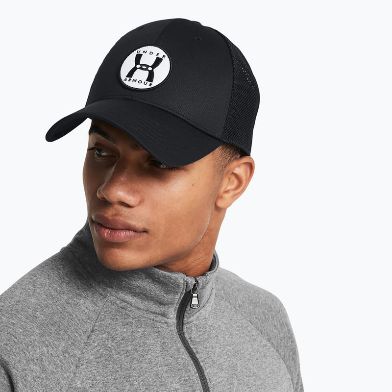 Pánská kšiltovka Under Armour Blitzing Trucker black/black/white 3