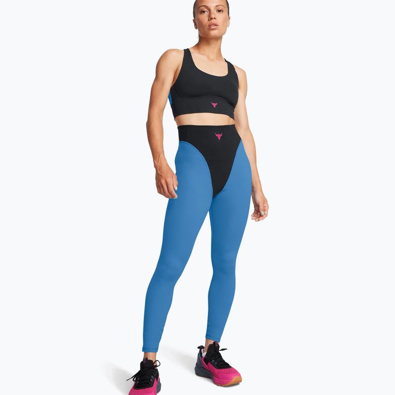 Dámské sportovní legíny  Under Armour Project Rock LG Grind Ankle Leg black/viral blue/astro pink 2