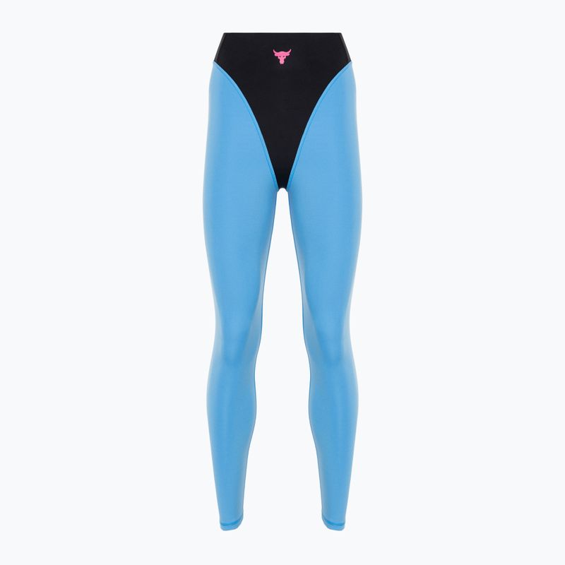 Dámské sportovní legíny  Under Armour Project Rock LG Grind Ankle Leg black/viral blue/astro pink 4