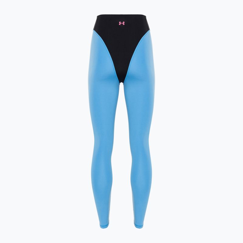 Dámské sportovní legíny  Under Armour Project Rock LG Grind Ankle Leg black/viral blue/astro pink 5