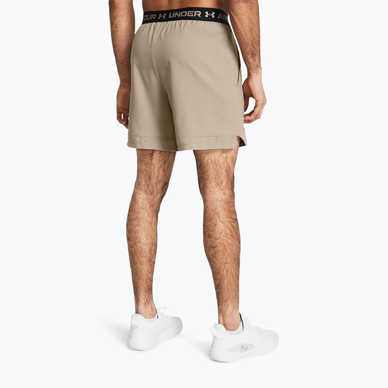 Pánské tréninkové šortky Under Armour UA Vanish Woven 6in timberwolf taupe/black 3