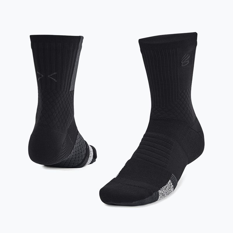 Pánské ponožky Under Armour Curry AD Playmaker 1P Mid black/anthracite/black