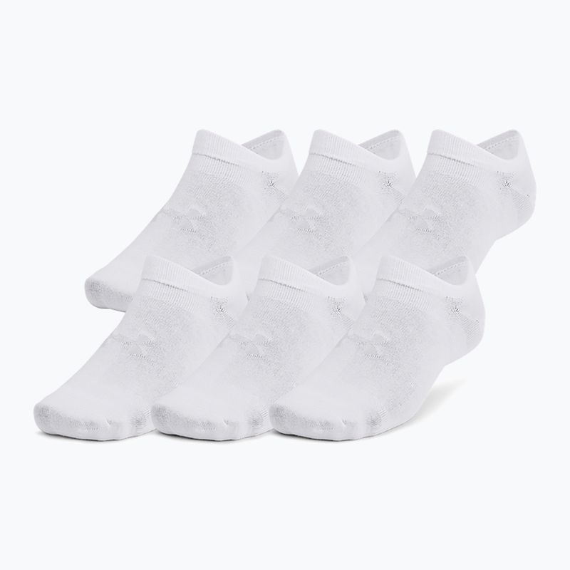 Tréninkové ponožky Under Armour Essential No Show 6 Pack white/white/halo gray